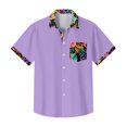 thumbnail image 4 of Hawaiian Shirt For Men, Men's Vintage Button Down Bowling Shirts Short Sleeve Summer Beach Shirt M, 4 of 5