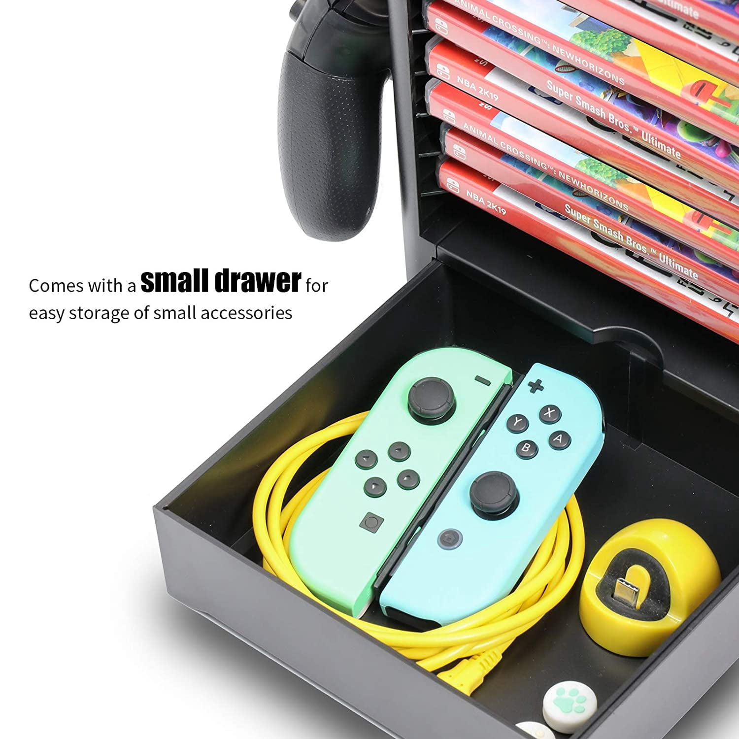 Organizer for PS5 Ninendo Switch, Storage Stand for Nintendo Switch Accessories, Joy-Con Controllers, Pro Controllers, Headsets, Game Cards