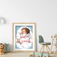 thumbnail image 4 of Cuadros Decorativos DIY completo redondo taladro diamante pintura nube Ángel hecho a mano habitación decoración arte artesanal Tmvgtek embutido en tela, 4 of 9