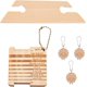 thumbnail image 1 of 1 juego de reglas de madera para tejer, juego de herramientas de madera para tejer con cadena de bolas de hilo, 3 marcadores de puntadas de oveja y accesorios para tejer con lanzadera., 1 of 5