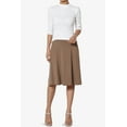 thumbnail image 6 of Women's Simple Foldover Stretch A-Line Flared Knee Length Skirt Comfy Stylish, 6 of 7