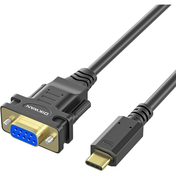 Adaptador conversor de cable serie USB-C a RS232 DB9 de 9 pines hembra