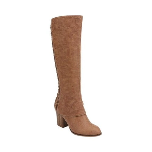 tan knee high boots wide calf