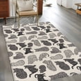 thumbnail image 2 of Black Cat Area Rugs 4'x6', Washable Small Throw Rugs for Office Bathroom, Rustic Striped Geometric Abstract Indoor Outdoor Rug Non-Slip Low Pile Carpet Runner Reversible Floor Mats, 2 of 8