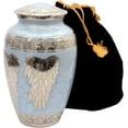 thumbnail image 2 of Blessings Decor Cremation Urns for Human Ashes Adult for Funeral, Burial, Home (Light Blue), 2 of 3