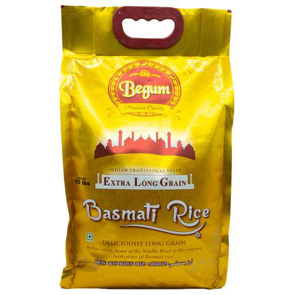 Begum Riz Basmati, 10 lbs Gtain Extra Long