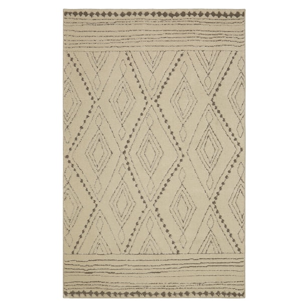 Mohawk Home Nomad Vado Cream Transitional Geometric Bohemian Woven Area
