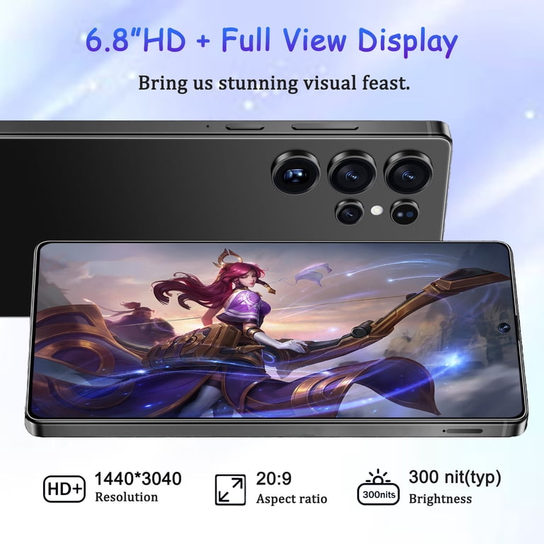Maustron Smartphone I25 Ultra 5G Dual SIM – 8+256 GB, Android 14, Schermo HD+ 7,3 Pollici, Fotocamera 108 MP, Senza SIM Lock