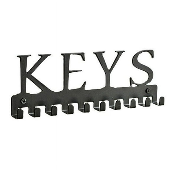 Growment Wall-Mounted Metal Key Holder with 10 Hooks