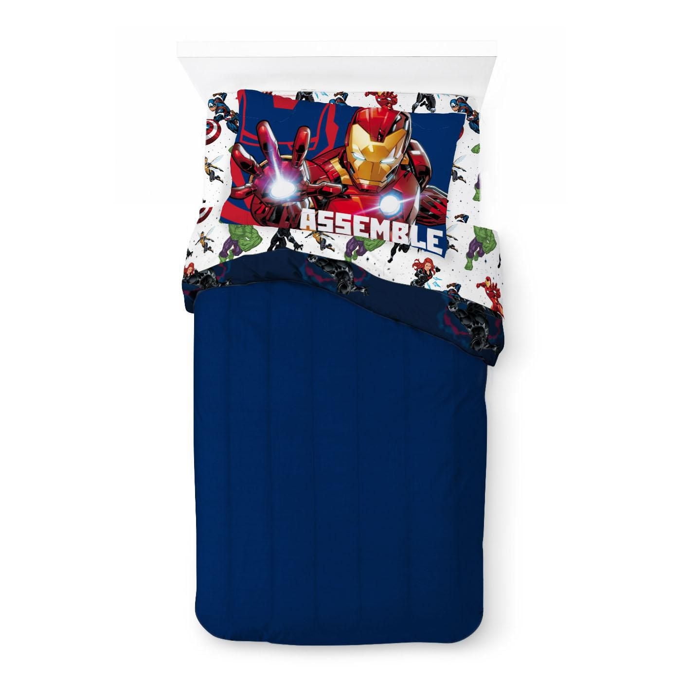 Marvel Avengers Twin 4 Piece Bed Set + Bonus Bag
