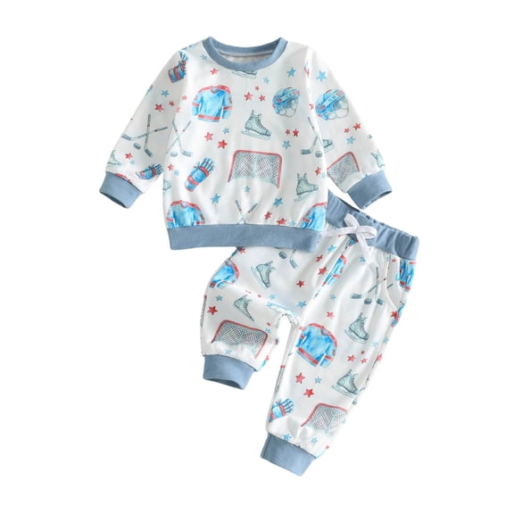 GCETTIC Little Boys Pajamas Toddler Pajamas Girls Boys Pajamas for Kids Snug Fit Long Short Sleeves Pjs Set White,3-4 Years