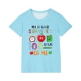 thumbnail image 2 of Fiudx Camiseta para Niños, Suave Mezcla de Poliéster y Elastano, Cuello Redondo, Manga Corta, Cómoda, Uso Diario Informal, Niño/Niña, Estilo Lavado a Mano., 2 of 6