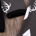 thumbnail image 6 of Bagilaanoe 3pcs Newborn Baby Boy Girl Long Pants Set Reindeer Print Long Sleeve T Shirts Tops + Trousers + Hat 6M 12M 18M 24M Infant Casual Outfits, 6 of 7