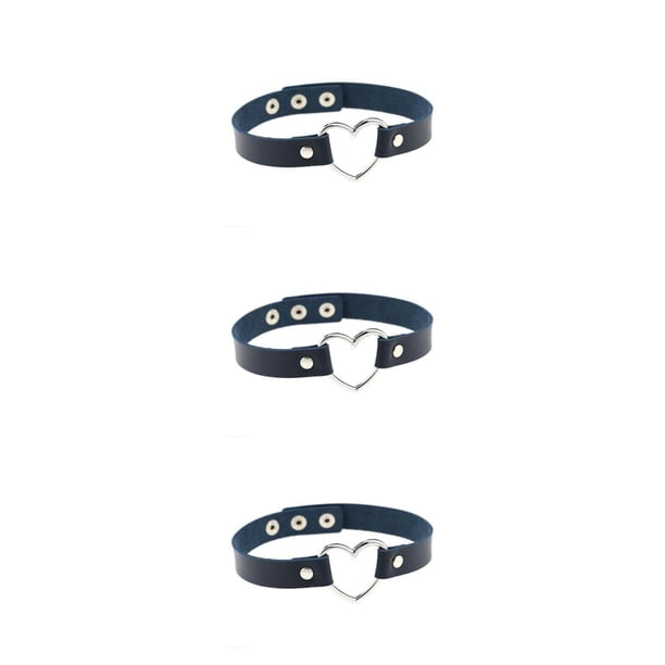 Sonducket Collar colorido Clavícula Accesorio de mujer Gargantillas de cuero Diseño simple Desgaste del cuello Gargantilla de corazón Type1 NO1