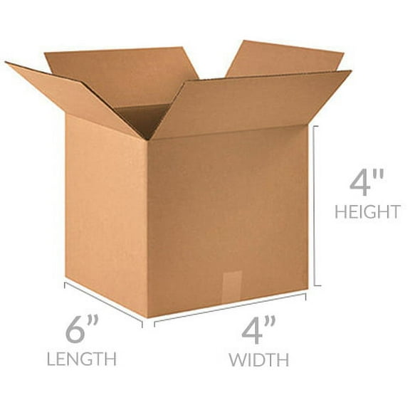 UOFFICE Corrugated Boxes 6 x 4 x 4" - Small Shipping Boxes 25 Count