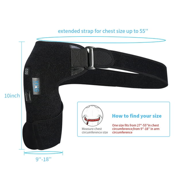 USB Heated Shoulder Brace Support Wrap Joint Pain Relief Heating