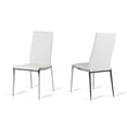 thumbnail image 4 of Limari Home Libby 19" Modern Faux Leather Dining Chairs in White (Set of 2), 4 of 8