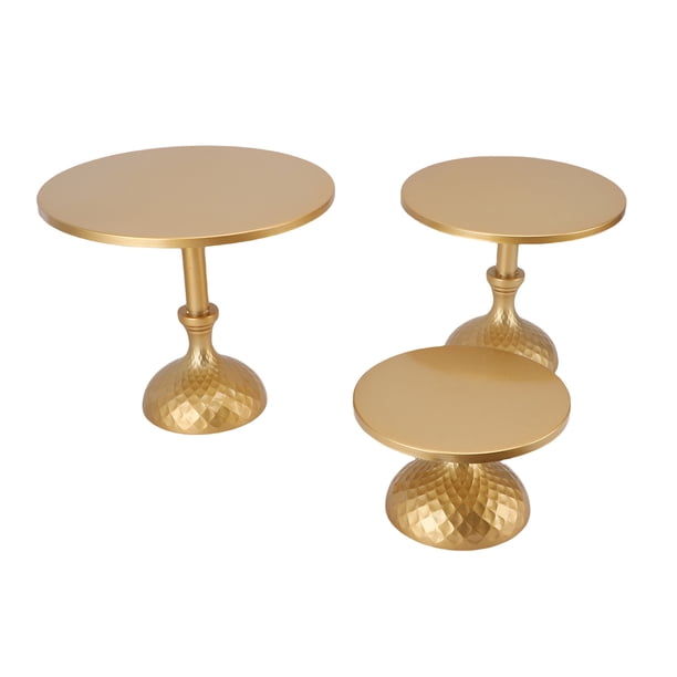 Soporte Para Pasteles, Para Servir Pasteles Con Patas, 3 Piezas, Redondo, Dorado Para Bodas