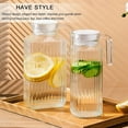 thumbnail image 6 of 1Pcs Acrylic Pitcher 28 Oz Oeh Unbreakable Plastic Pitcher Clear Plastic Pitcher with Lid Bpa-Free Heat-Resistant Small Plastic Water Pitcher for Tea Sangria Lemonade Juice Milk Stripe, 6 of 10
