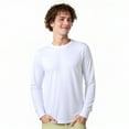 thumbnail image 3 of Men's Long Sleeve Crew Neck Ribbed Cuff Solid Tee/T-Shirt , White 2XL, 1 Pack, 3 of 7
