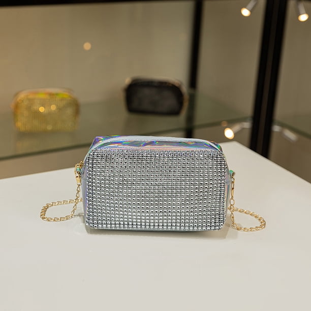 Bolso de mujer, bolso de cámara con personalidad brillante y brillante, bolso de hombro diagonal de verano y otoño, bolso de cambio pequeño para mujer