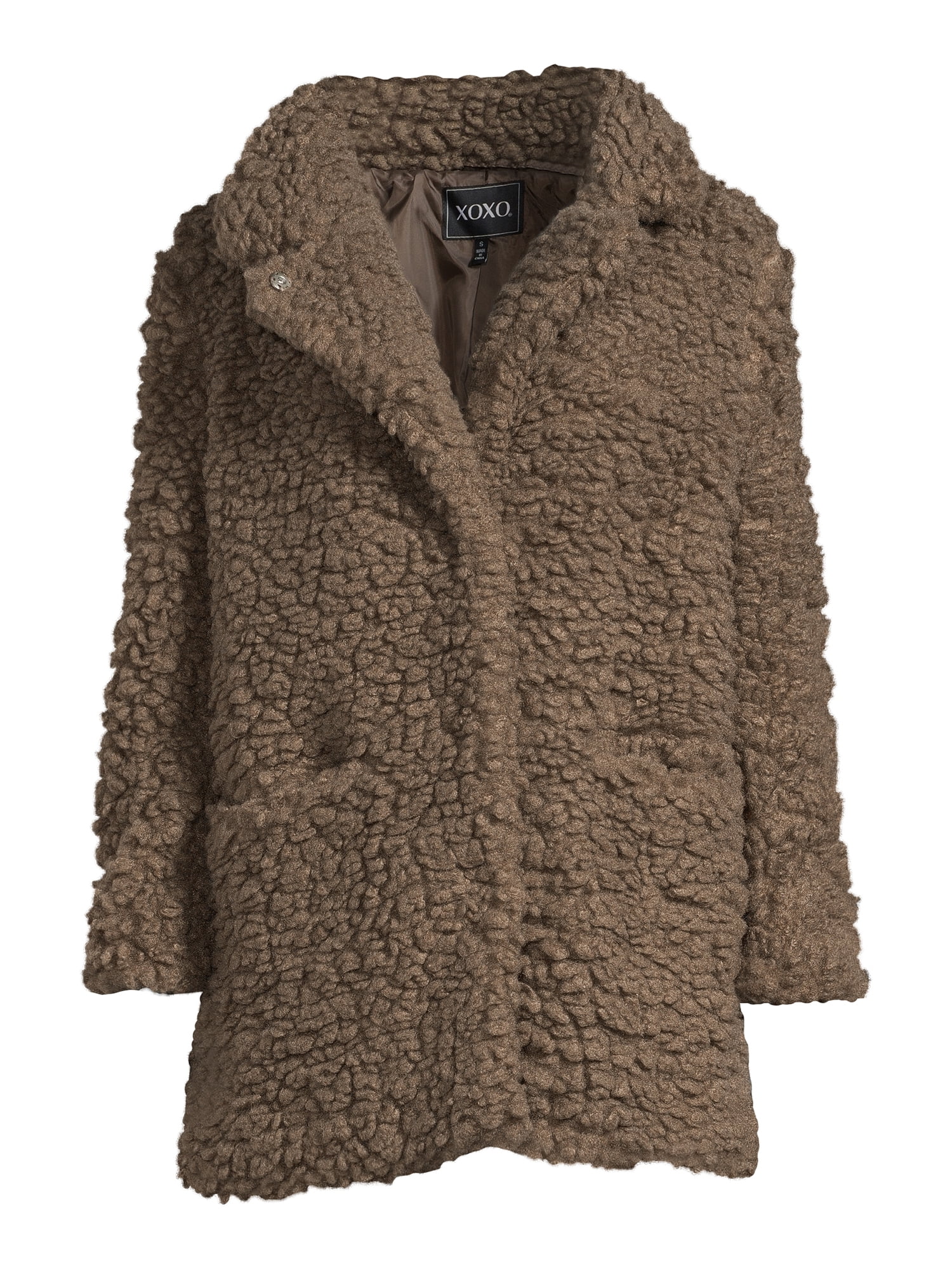 Women's Oversized Faux Shearling Coat with Pockets - image 5