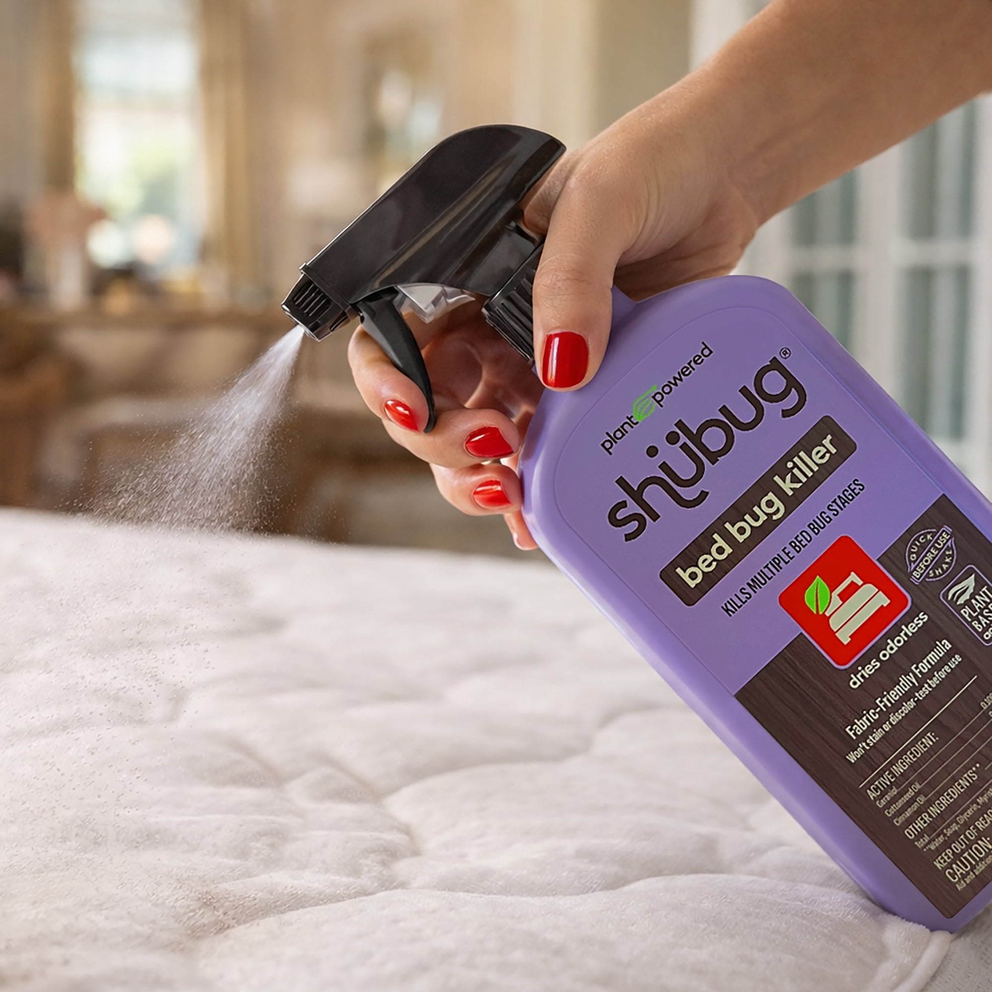 (4 pack) Shubug Plant-Powered Bed Bug Pest Killer Spray with 24 oz Trigger