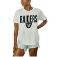 thumbnail image 2 of Women's Gameday Couture White Las Vegas Raiders Oversized Keep It Up T-Shirt, 2 of 5