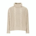 thumbnail image 5 of Sriper Oversized Cable Knit Sweaters for Women Chunky Long Sleeve Turtleneck Sweater Baggy Thick Warm Soild Color Pullover Tops Ladies Fashion Outfits, 5 of 10