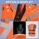 thumbnail image 3 of Chaleco de seguridad XPCARE Hi Vis reflectante con bolsillos naranja, 3 of 7
