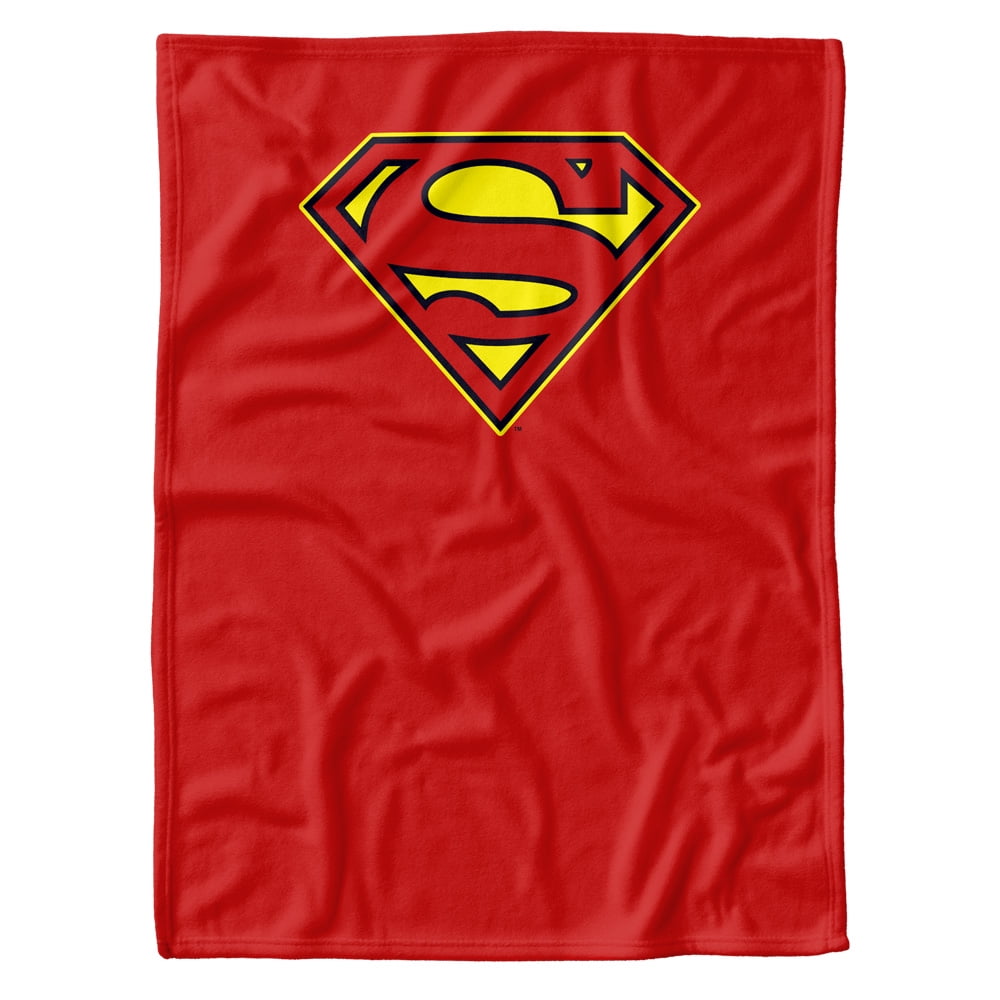 Superman Blanket, 30"x40", Superman Cape Full Color LogoFleece Baby Blanket