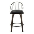 thumbnail image 6 of LumiSource Brown Riley 26" Fixed-Height Counter Stool - Set of 2, 6 of 7
