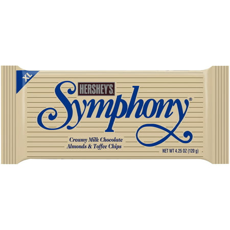 SYMPHONY Extra Large Milk Chocolate with Almonds and Toffee Bar, 4.25 oz