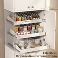 thumbnail image 5 of OMCHOM 71" Tall Versatile Storage Cabinet with 6 Doors and 3 Drawer Shelves,Kitchen Pantry for Dining Room Living Room,White, 5 of 10