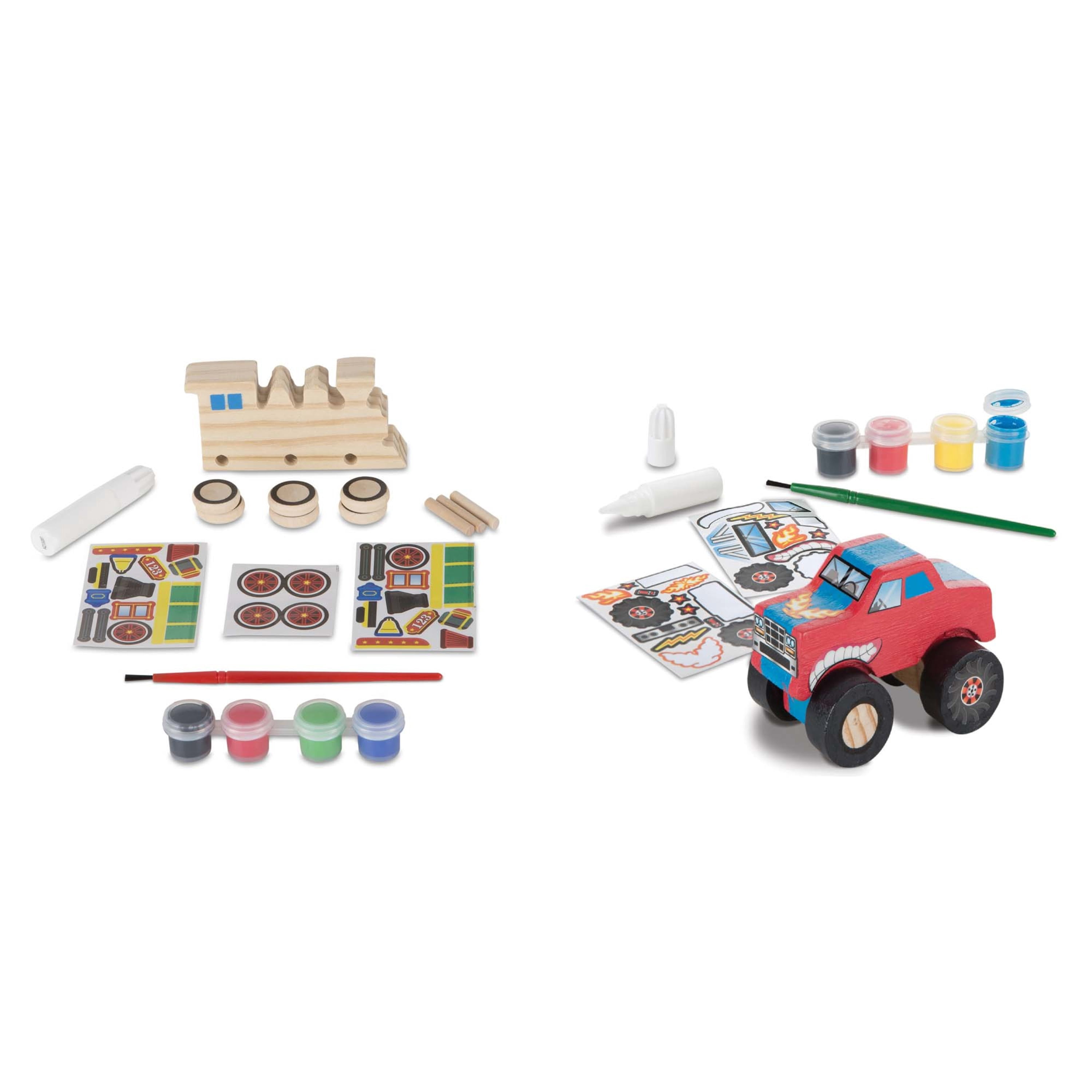 Melissa & Doug DYO Bundle - Monster Truck & Train