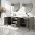 thumbnail image 2 of Vanity Art 72" Double Sink Bathroom Vanity Cabinet, Freestanding Storage Cabinet with Engineered Marble Top, Undermount Sinks, Drawer, and Shelve, 2 of 6