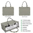 thumbnail image 2 of Large Capacity Tote Bag,Black Daisy Flower Pattern Handbag Fashion Luxury Tote Bag,15.7"x13"x 5.1" Inches,Laptop Compatible, 2 of 6