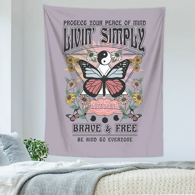 Tapicería Livin Simply Butterfly de 150 x 130 cm en microtela