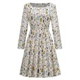 thumbnail image 1 of Robe Décontractée Imprimée de Noël pour Femmes, Col Rond, Manches Longues, 1 of 4