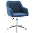 thumbnail image 4 of vidaXL Chaises de Salle à Manger Pivotantes 2 Pcs Tissu Bleu, 4 of 5