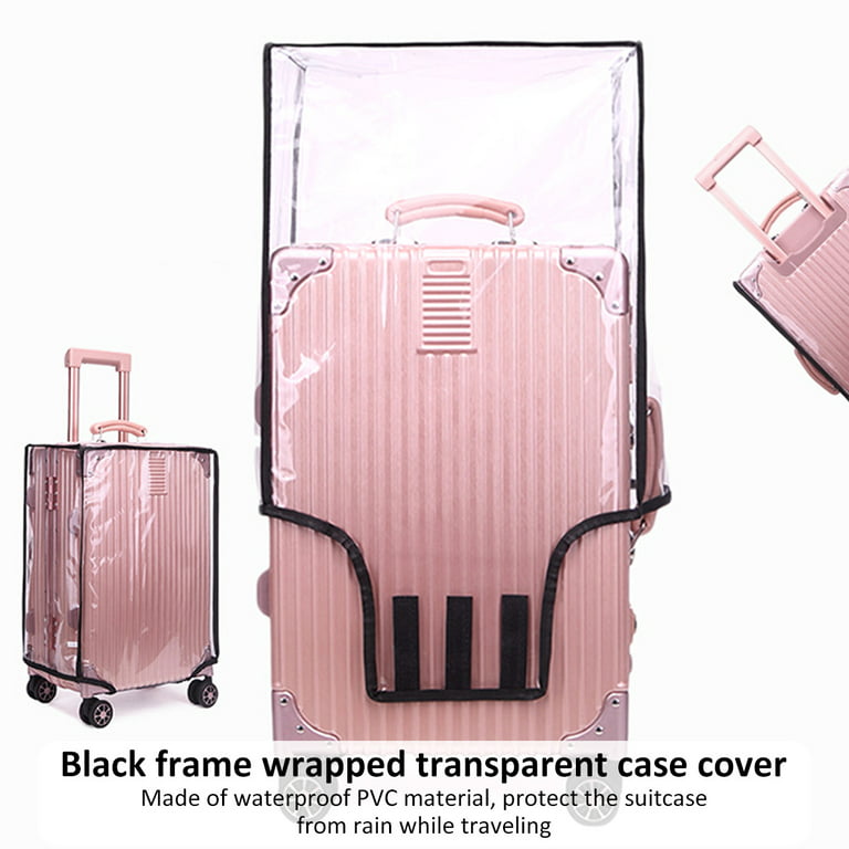BLASANI Luggage Protector Suitcase Clear PVC Cover Fits Most (20 to 30) Bags - Large L (18) x W (12.5) x H (24)