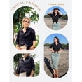thumbnail image 5 of Zeagoo Women Work Shirts Button Down Three Quarter Sleeve Short Sleeve Office Blouses for Women, 5 of 7