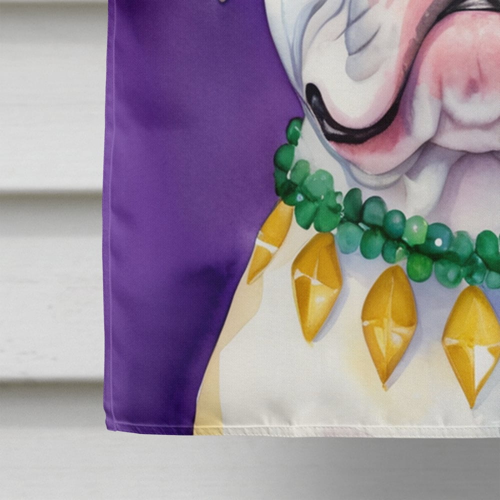 American Bulldog King of Mardi Gras House Flag 28 in x 40 in