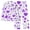 Purple, variant on Tnhcen Women's Heart Print Nightgown Set Long Sleeve Button-Down Lapel Shirt Straight-Leg Pants Home Clothes Set S-3XL