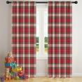 thumbnail image 5 of Blackout Kids Curtains,Red and Green Christmas Plaid Pattern Childrens Insulated Curtains Set Of 2,Bedroom Essentials,Toddler Room Decor 42"x84", 5 of 5