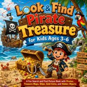 Look & Find Pirate Treasure for Kids Ages 3-6: A Fun Search and Find Picture Book with Pirates, Treasure Maps, Ship, (Paperback)