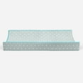 thumbnail image 6 of Floral Aqua Quilted Muslin Changing Pad Cover, 6 of 9