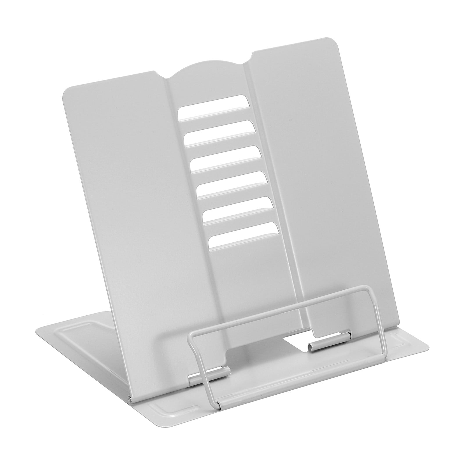 A5 Book Stand, Iron Adjustable Foldable Book Display Holder, Grey