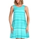 thumbnail image 1 of Easygdp Turquoise Wooden para Vestido Transpirable de Mujer, Vestido Suelto de Manga Corta con Pliegues y Bolsillos para el Verano, 1 of 7