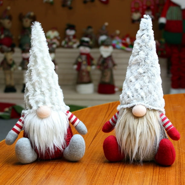 Opolski Nordic Handmade Plush Xmas Santa Gnome Doll Home Ornament Party ...